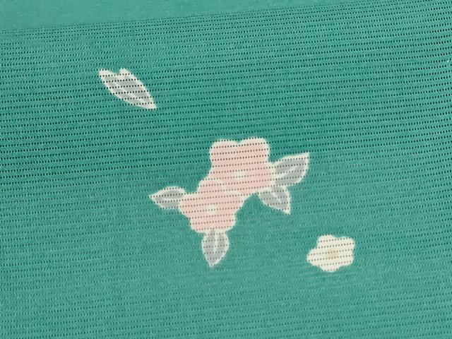 平和屋着物*夏物 小紋 絽 舞花文 洗える着物 AABJ9151jd