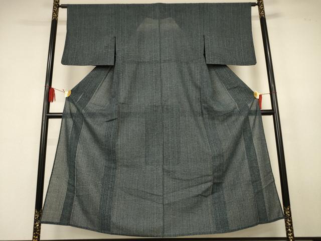 平和屋着物*夏物 小紋 紗 格子 洗える着物 AABJ9156jd