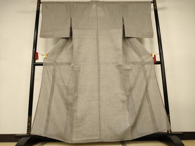 平和屋着物*夏物 小千谷ちぢみ 縞 麻 逸品 AABJ9159jd