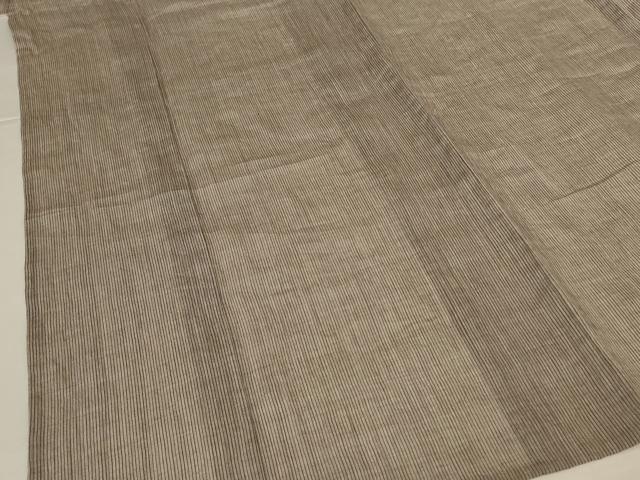 平和屋着物*夏物 小千谷ちぢみ 縞 麻 逸品 AABJ9159jd