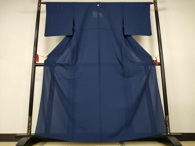 平和屋着物*夏物 色無地 絽 紺青色 正絹 逸品 未使用 AABJ9160jd