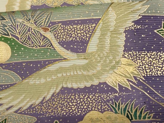 平和屋着物*夏物 黒留袖 絽 風景花鳥文 金彩 洗える着物 AABJ9163jd