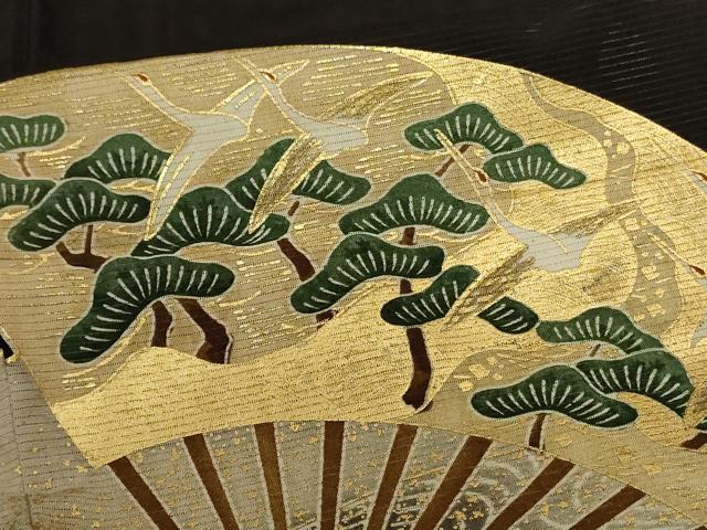 平和屋着物*夏物 黒留袖 絽 流水扇面花鳥文 金彩 洗える着物 AABJ9169jd