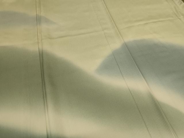 平和屋着物*夏物 十日町 加賀草木友禅の第一人者 田村哲彦 訪問着 縦絽 遠山文 暈し染め 正絹 逸品 AABJ9177jd