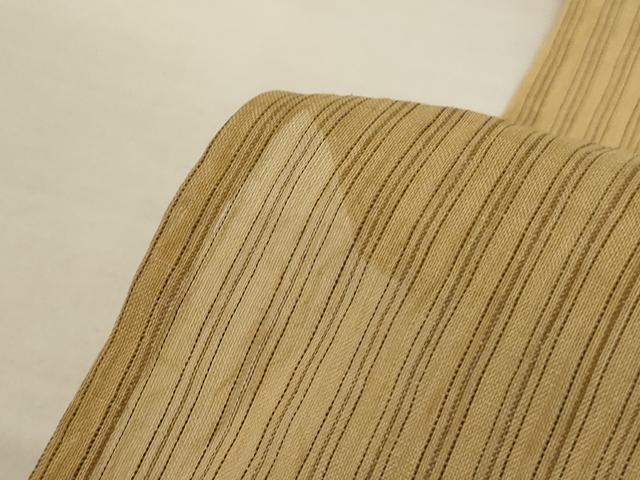 平和屋着物*夏物 小千谷ちぢみ 縞 麻 逸品 AABJ9181jd
