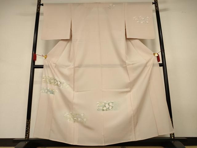 平和屋着物*夏物 訪問着 絽 友禅 横段草花文 正絹 逸品 AABJ9183jd