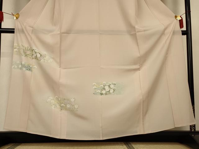 平和屋着物*夏物 訪問着 絽 友禅 横段草花文 正絹 逸品 AABJ9183jd