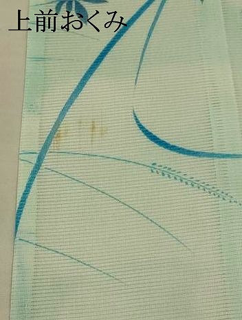 平和屋着物*夏物 小紋 絽 芝葉文 暈し染め 洗える着物 AABJ9191jd