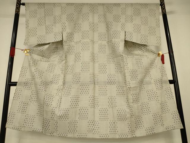 平和屋着物*夏物 男性 綿紅梅 浴衣 市松吉祥文 綿 逸品 AABJ9192jd