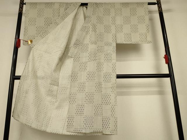 平和屋着物*夏物 男性 綿紅梅 浴衣 市松吉祥文 綿 逸品 AABJ9192jd