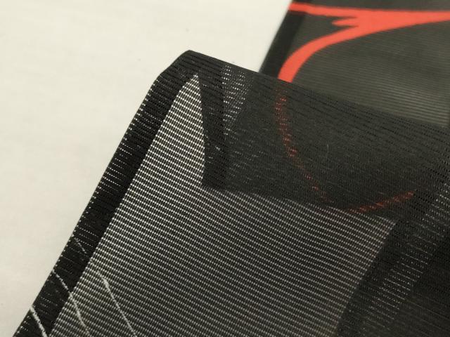 平和屋着物*夏物 小紋 絽 流水文 黒地 洗える着物 未使用 AABJ9193jd