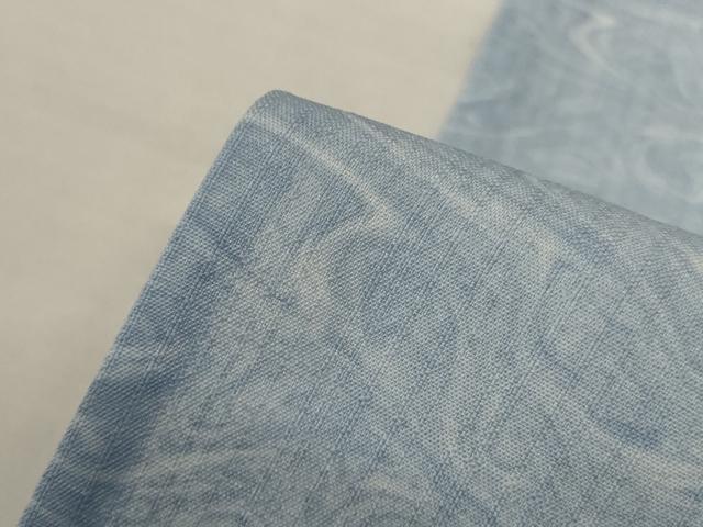 平和屋着物*夏物 小紋 紗 墨流し文様 洗える着物 AABJ9194jd