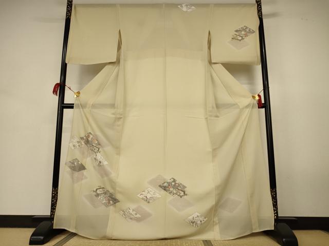 平和屋着物*夏物 訪問着 絽 花菱文 金彩 正絹 逸品 AABJ9197jd