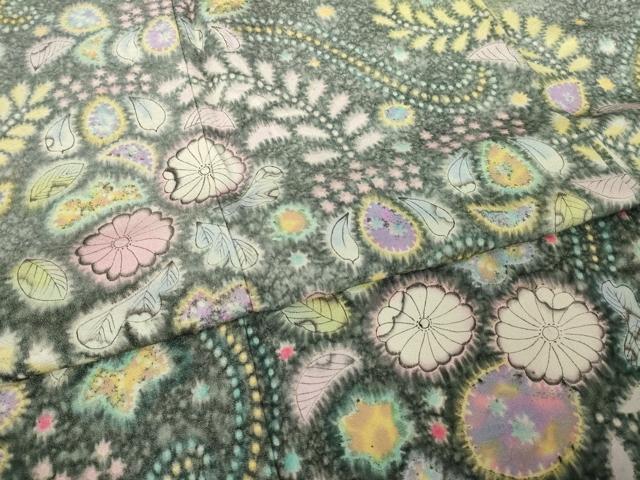 平和屋着物●梅原虎峰 幻の辻が花 訪問着 辻が花 舞花文 暈し染め 正絹 逸品 AABJ9202ck