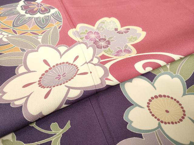 平和屋着物●豪華振袖 流水花毬文 正絹 逸品 AABJ9213ck