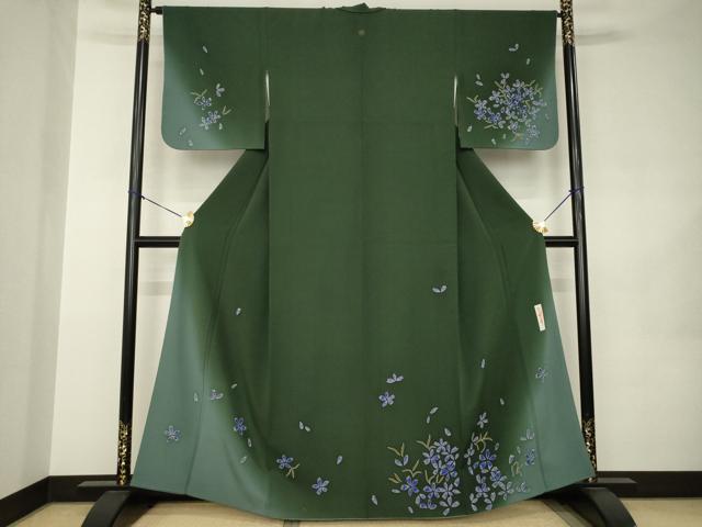 平和屋着物●世界的人形師 辻村寿三郎 ジュサブロー 訪問着 舞花文 暈し染め 高島屋扱い 正絹 逸品 AABJ9217ck