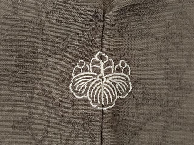 平和屋着物●訪問着 総刺繍 花菱文 反端付き 正絹 逸品 AABJ9218ck