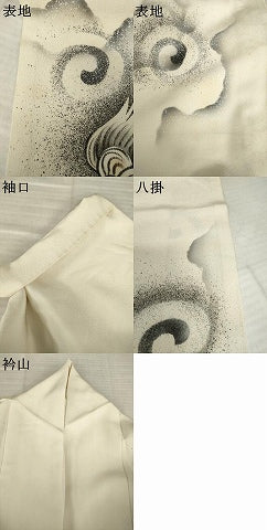 平和屋着物●訪問着 手描き 唐獅子 金彩 正絹 逸品 AABJ9219ck