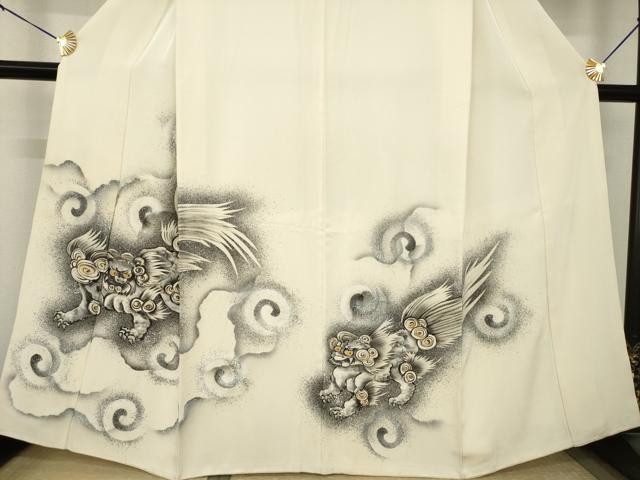 平和屋着物●訪問着 手描き 唐獅子 金彩 正絹 逸品 AABJ9219ck