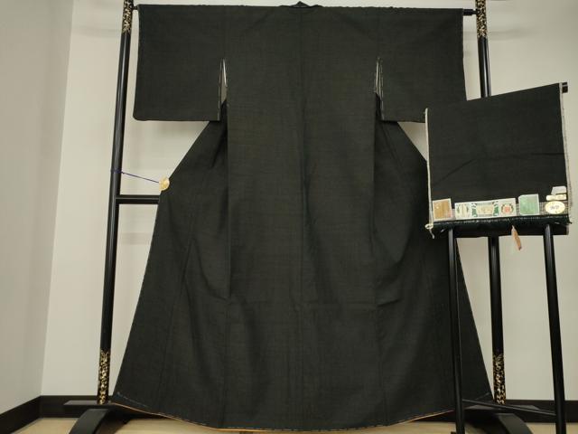平和屋着物●本場結城紬 重要無形文化財 杢 霞文 奥順謹製 証紙付き 正絹 逸品 AABJ9222ck