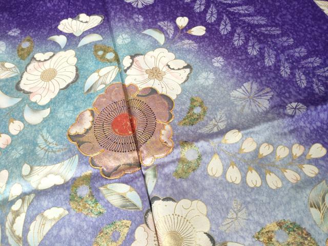 平和屋着物●豪華振袖 辻が花 金彩 ロング丈 正絹 逸品 AABJ9242ck