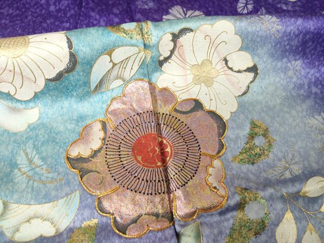 平和屋着物●豪華振袖 辻が花 金彩 ロング丈 正絹 逸品 AABJ9242ck