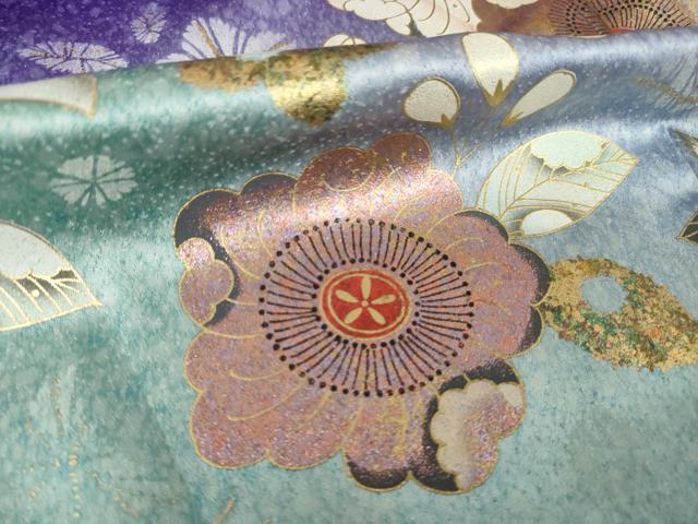 平和屋着物●豪華振袖 辻が花 金彩 ロング丈 正絹 逸品 AABJ9242ck