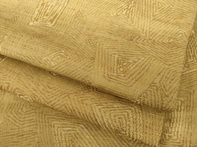 平和屋着物●上質な紬 幾何学文様 正絹 逸品 AABJ9253ck