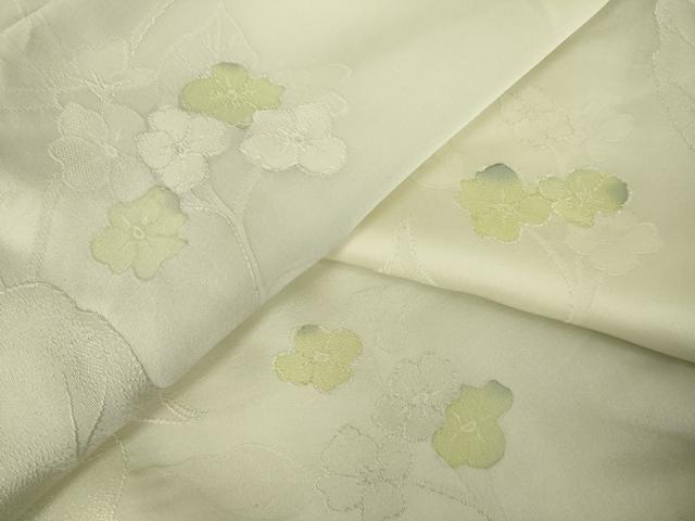 平和屋着物●上質な小紋 枝花文 地紋起こし 正絹 逸品 AABJ9259ck