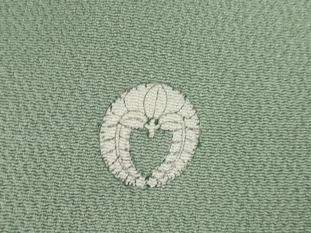 平和屋着物●人間国宝・羽田登喜男 訪問着 総刺繍 花唐草文 兎 金糸 浜ちりめん 反端付き 正絹 逸品 AABJ9277ck