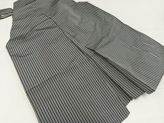 平和屋着物●男性 馬乗り袴 縞 正絹 逸品 AABJ9284ph