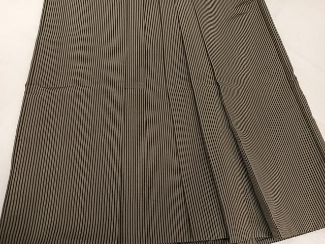 平和屋着物●男性 馬乗り袴 縞 正絹 逸品 AABJ9285ph