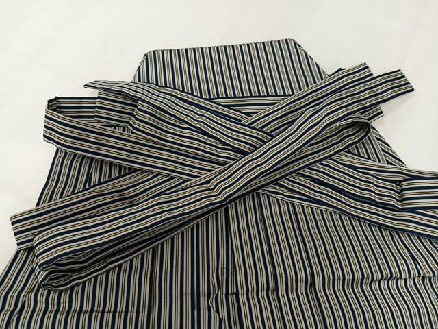 平和屋着物●男性 馬乗り袴 縞 正絹 逸品 AABJ9293ph