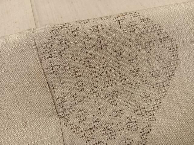 平和屋着物●結城紬 飛び亀甲 菱文 正絹 逸品 AABJ9327ph