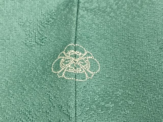 平和屋着物●上質な色無地 草花地紋 薄青色 正絹 逸品 AABJ9331ph