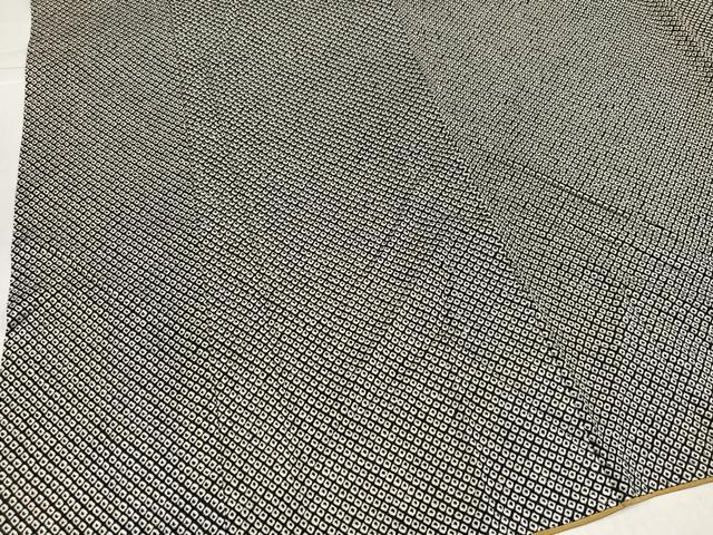 平和屋着物●大変加工の良い総絞り小紋 黒地 正絹 逸品 AABJ9333ph