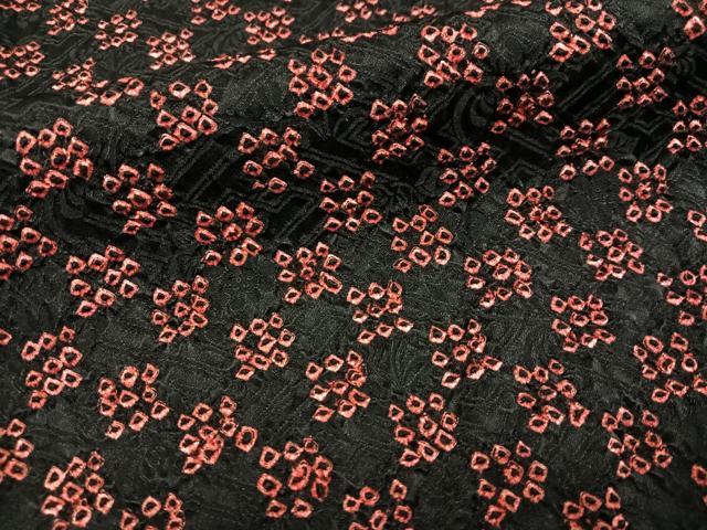 平和屋着物●上質な小紋 総絞り 市松文 正絹 逸品 AABJ9335ph