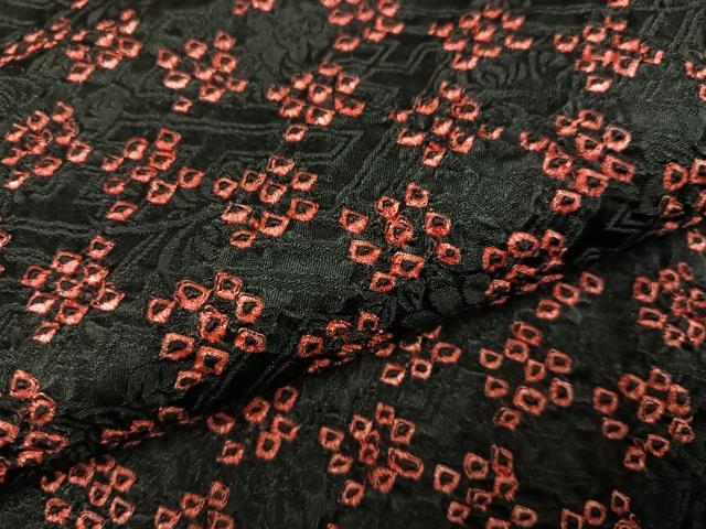 平和屋着物●上質な小紋 総絞り 市松文 正絹 逸品 AABJ9335ph