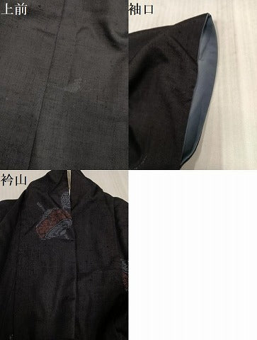 平和屋着物●結城紬 100亀甲 飛び亀甲 こま 正絹 逸品 AABJ9337ph