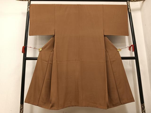 平和屋着物●男性 色無地 丁字染色 正絹 逸品 AABJ9346ph
