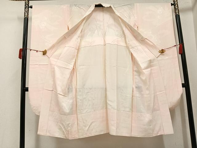 平和屋着物●振袖用長襦袢 無双仕立て 草花地紋 暈し染め 正絹 逸品 AABJ9349ph