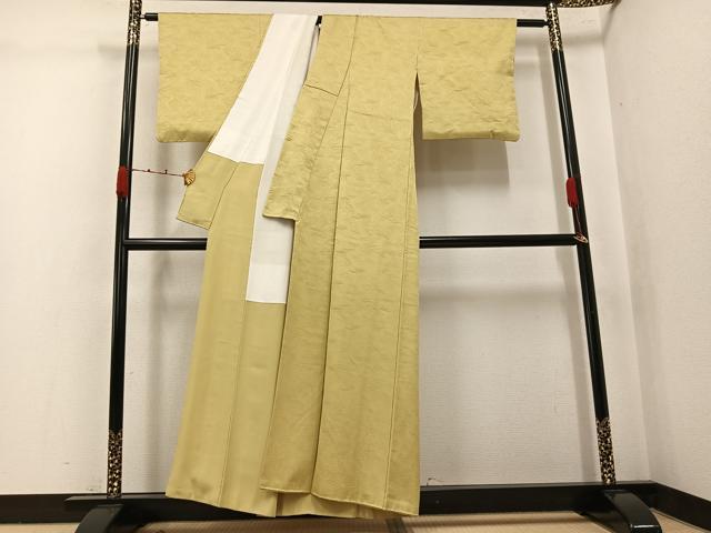 平和屋着物●上質な色無地 木蘭色 正絹 逸品 AABJ9351ph