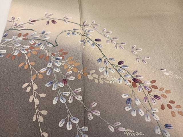 平和屋着物●訪問着 草花文 暈し染め やまと誂製 正絹 逸品 AABJ9358ph