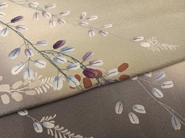 平和屋着物●訪問着 草花文 暈し染め やまと誂製 正絹 逸品 AABJ9358ph