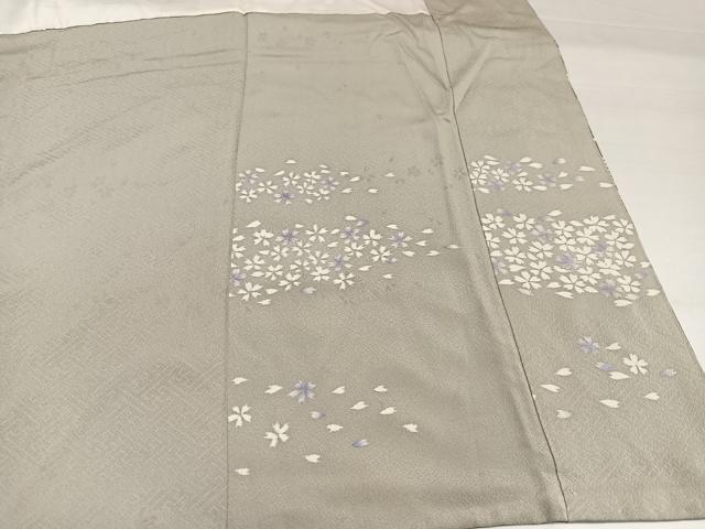 平和屋着物●訪問着 作家物 草花文 暈し染め 金銀彩 正絹 逸品 AABJ9369ph