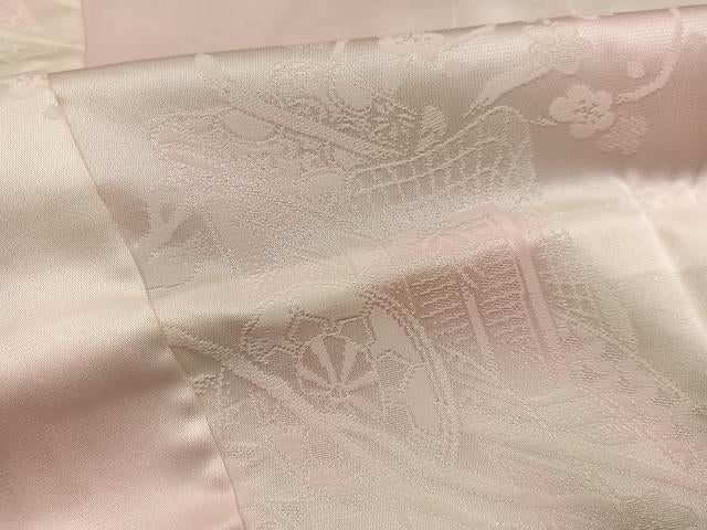 平和屋着物●振袖用長襦袢 御所車文 暈し染め 鈴乃屋扱い 正絹 逸品 AABJ9372ph