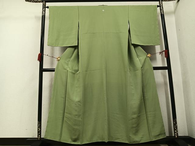 平和屋着物●上質な色無地 柳茶色 正絹 逸品 未使用 AABJ9375ph