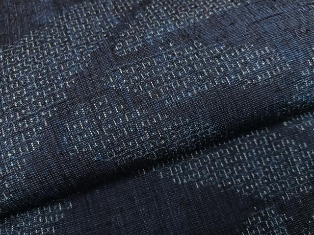 平和屋着物●結城紬 80亀甲 幾何学文様 正絹 逸品 AABJ9382ph