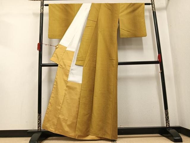 平和屋着物●上質な紬 間道 正絹 逸品 AABJ9387ph