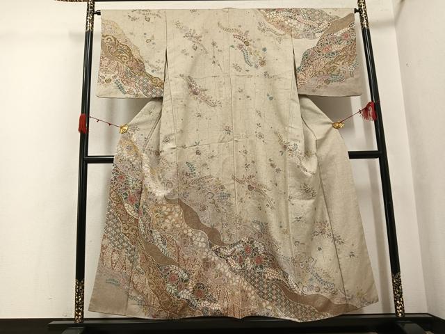 平和屋着物●訪問着 絞り 辻が花 金彩 正絹 逸品 AABJ9389ph